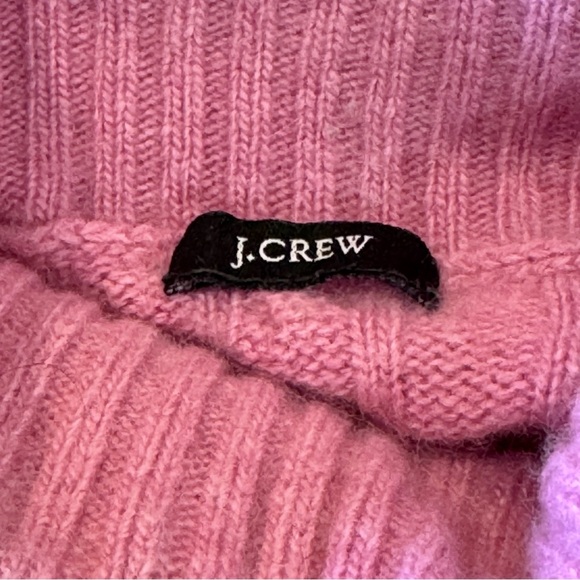 J. Crew Rose Pink Cable Knit Turtleneck Sweater Cashmere blend - Picture 5 of 5